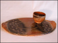 Hors d'Oeuvre Tray - shino glaze